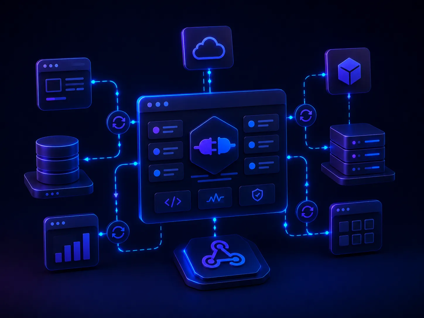 Ilustración de APIs e integraciones